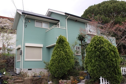 東大阪でエスバイエル住宅にガイナ塗装塗り替え施工例 - 西宮市で屋根