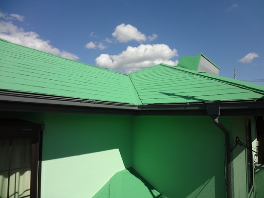 外壁39-80Ｈ 屋根42-50Ｌガイナ塗装施工例 - 西宮市で屋根・外壁塗装は