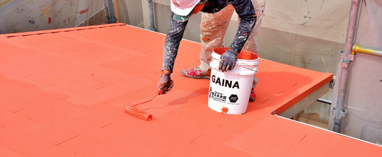 外壁25-70Ｂ 屋根Ｎ-50ガイナ塗装施工例 - 西宮市で屋根・外壁塗装は