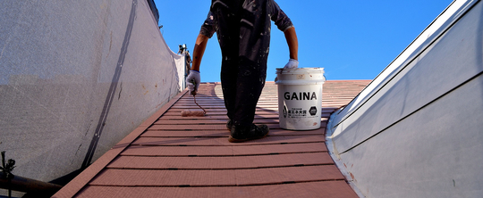 外壁25-70B屋根N-95ガイナ塗装施工例 - 西宮市で屋根・外壁塗装は代表