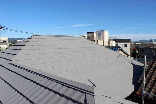 外壁19-65Ｄ屋根Ｎ-50ガイナ塗装施工例 - 西宮市で屋根・外壁塗装は