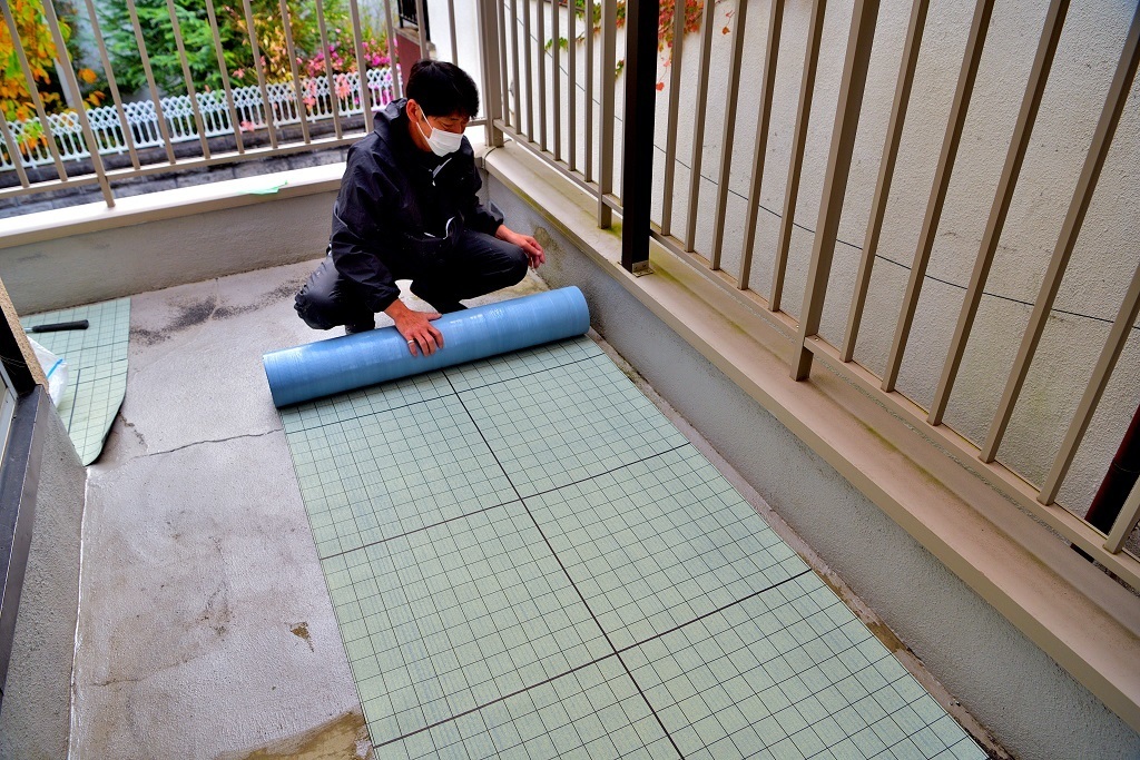 通気緩衝シート貼り込み