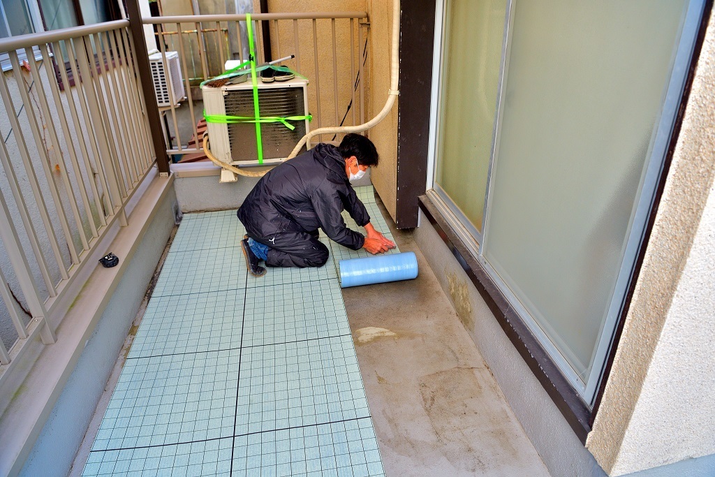 通気緩衝シート貼り込み