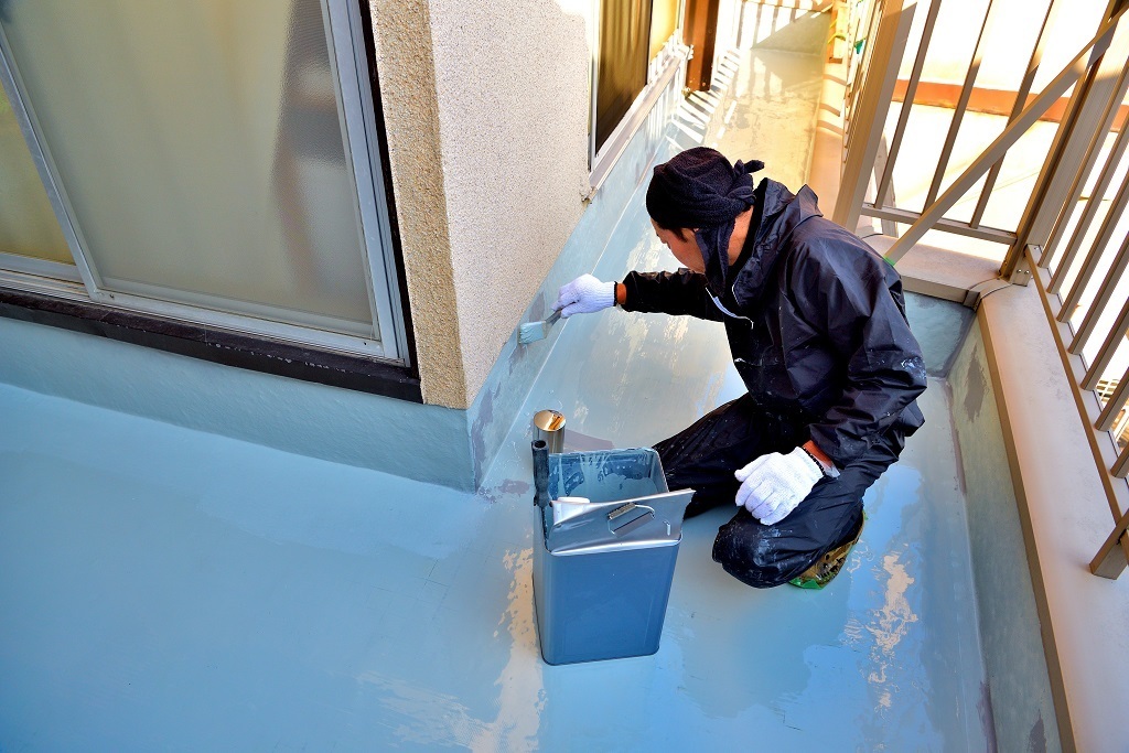 立ち上がりウレタン2回目の塗布