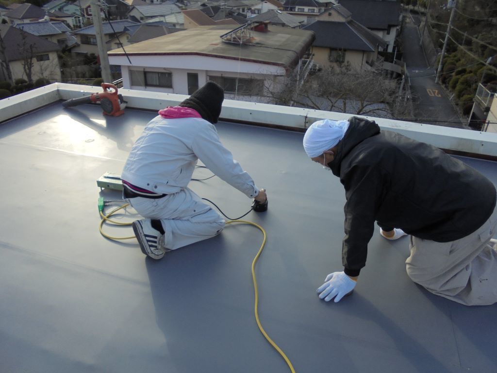 塩ビシート防水機械的固定工法