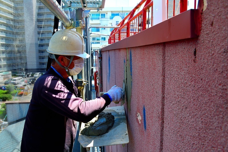 ＡＬＣの左官補修やＵカット工法