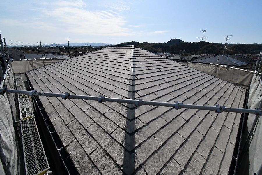 屋根の高圧洗浄工事後