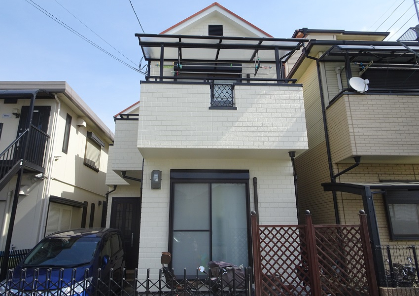 パワーボード外壁塗装完成