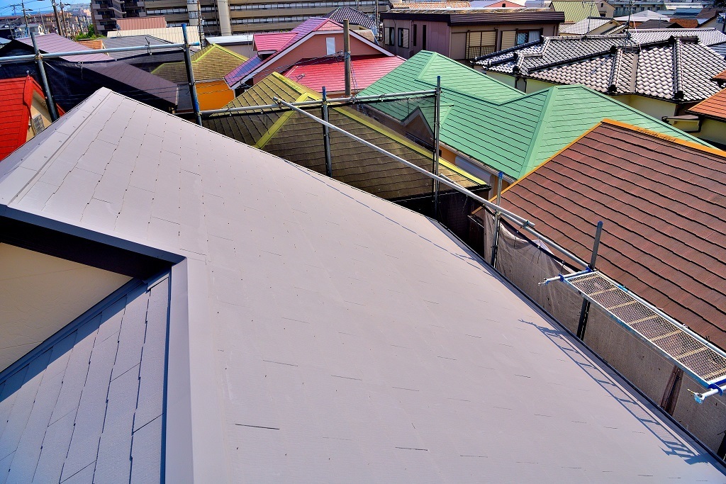 屋根塗装工事の完工写真