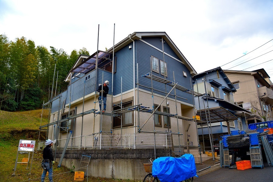 宝塚市で足場組み