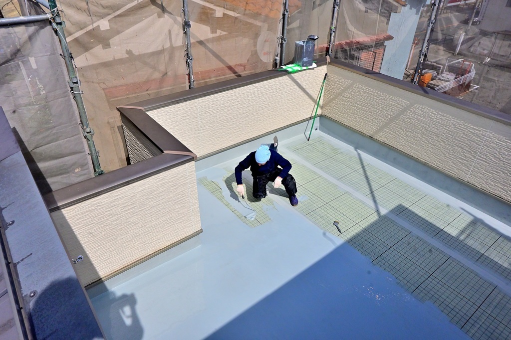 平場ウレタン塗布