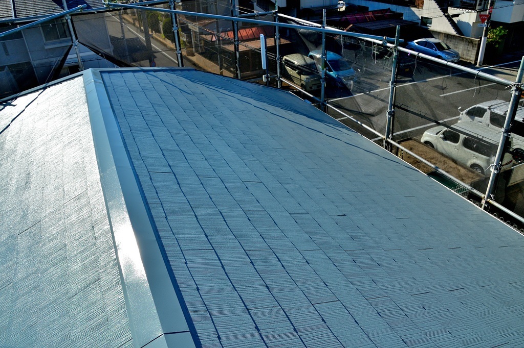 屋根塗装工事完成