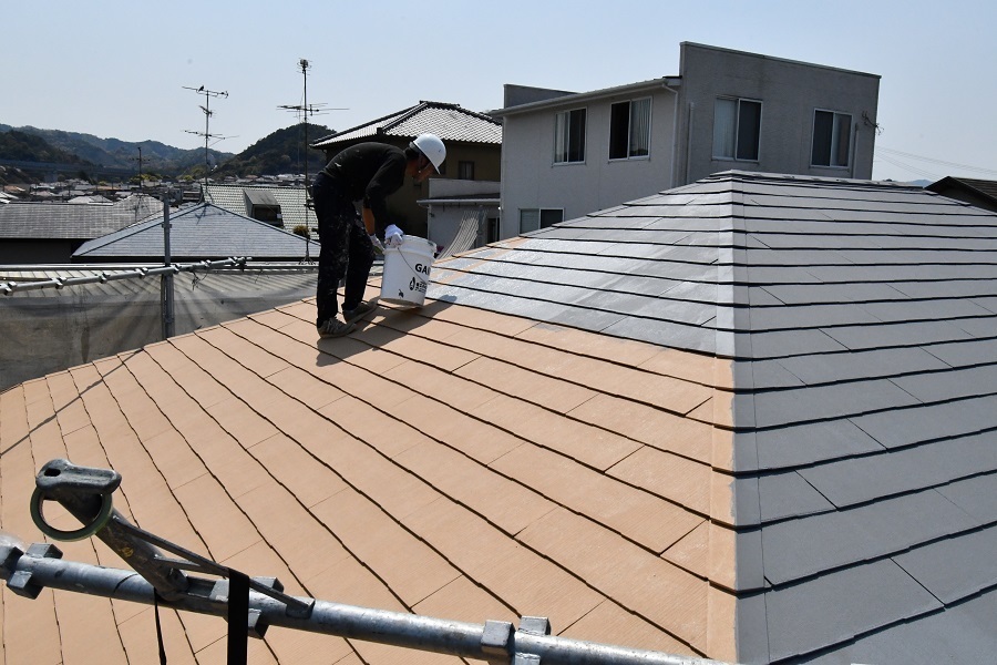 2回目のガイナ屋根塗装