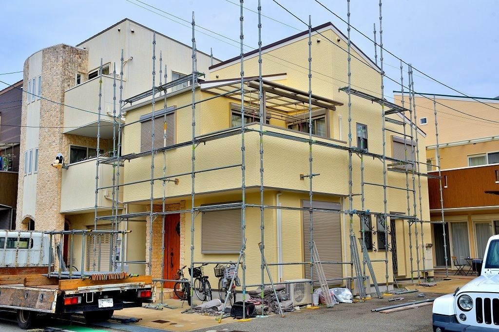 外壁塗装工事の完工写真