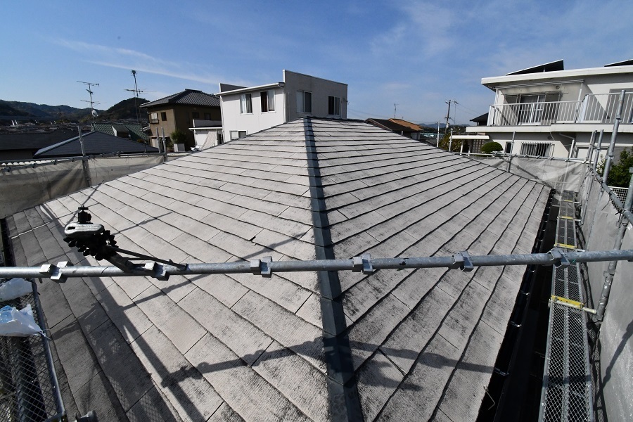 屋根の高圧洗浄工事後
