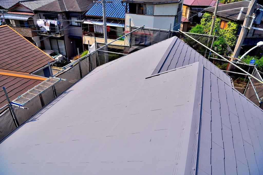 屋根塗装工事の完工写真