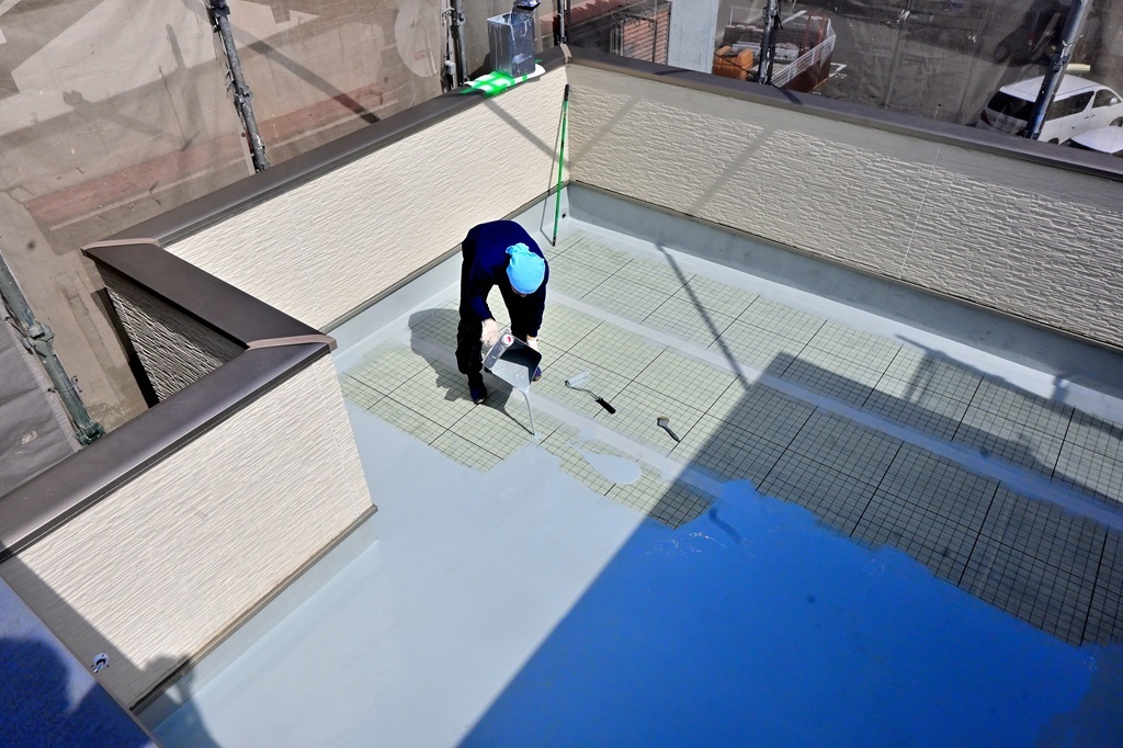 平場ウレタン塗布