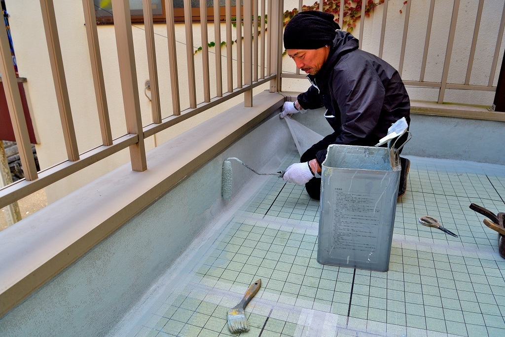 立ち上がりウレタン塗布