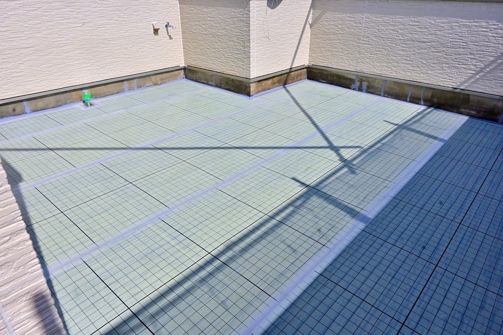 通気緩衝シート施工後