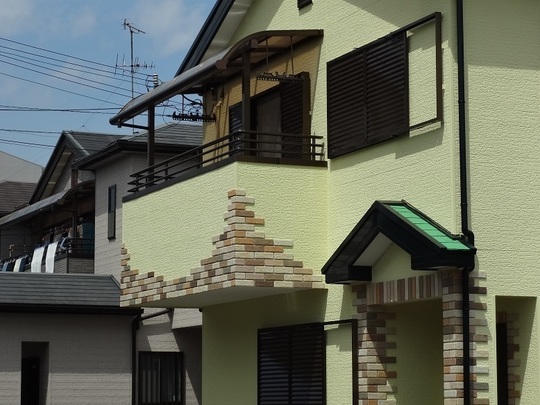 屋根塗装、壁塗装 外壁25-85F屋根42-50Lガイナ塗装施工例 - 西宮市で屋根・外壁塗装は